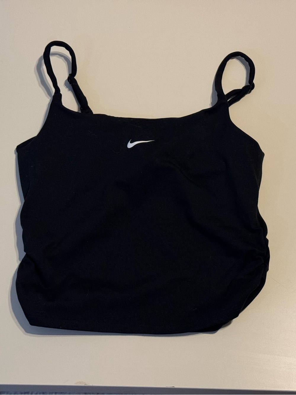 Nike Black Spaghetti-Strap Camisole with White Swoosh